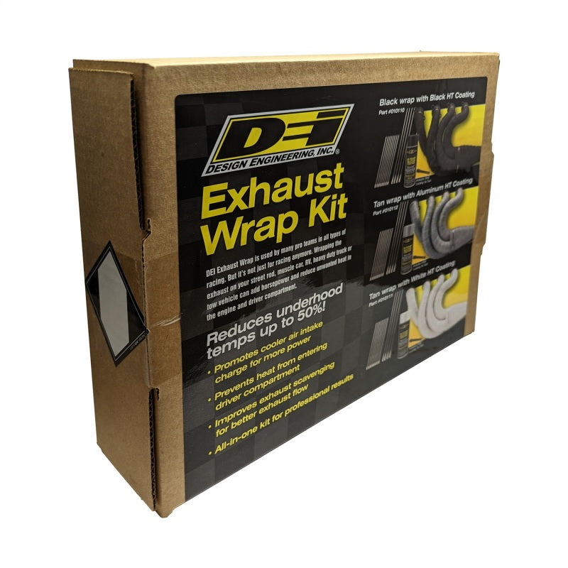 DEI Exhaust Wrap Kit - Tan Wrap & Aluminum HT Silicone Coating (Aerosol)