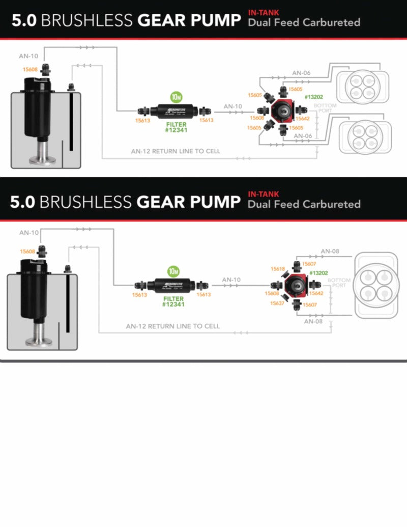 Aeromotive Variable Speed Controlled Fuel Cell - 15 Gal - Brushless Spur 5.0