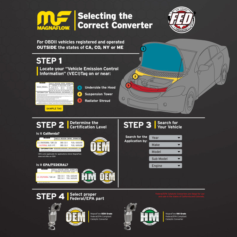 MagnaFlow Conv DF 01- 02 Tacoma 3.4L EC/SB 4