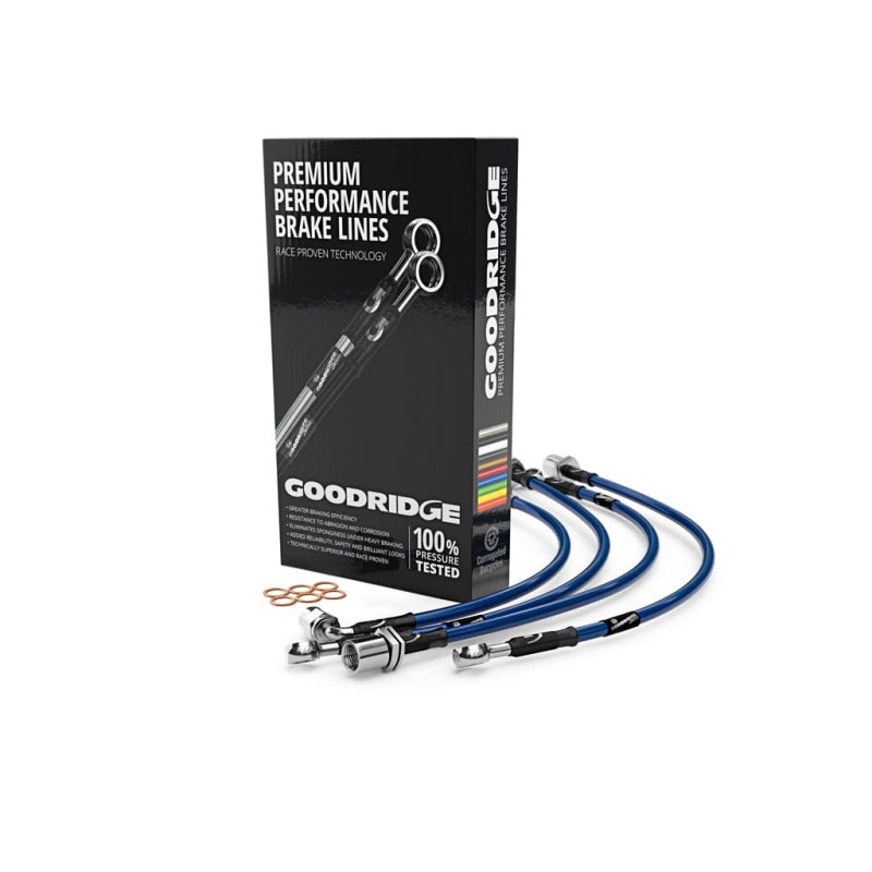 Goodridge 15-18 Ford Focus RS MK3 Phantom Stainless Steel Brake Line Kit - Electric Blue