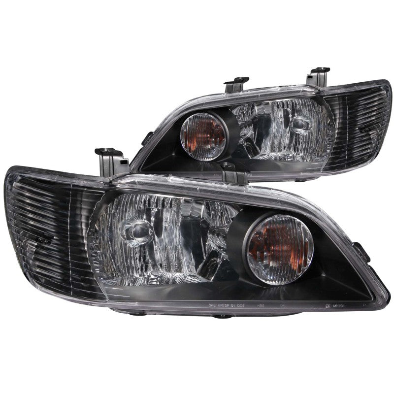 ANZO 2002-2003 Mitsubishi Lancer Crystal Headlights Black