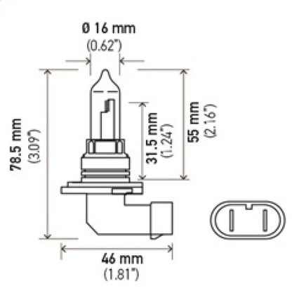 Hella Optilux HB3 9005 12V/65W XY Xenon Yellow Bulb