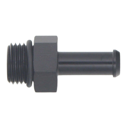 DeatschWerks 6AN ORB Male to 5/16in Male Barb Fitting (Incl O-Ring) - Anodized Matte Black