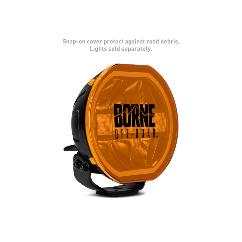 Borne Off-Road 7in Round Light Cover Amber