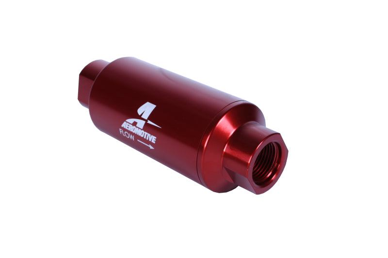 Aeromotive In-Line Filter - (AN-10) 10 Micron Microglass Element Red Anodize Finish