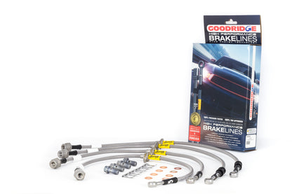 Goodridge 17-20 Honda Civic Si (Si Model Only) Stainless Steel Brake Line Kit