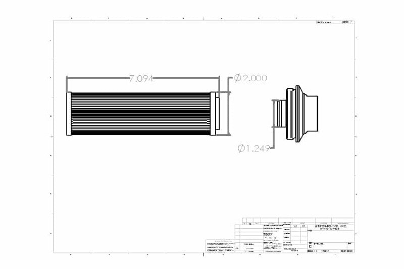 Aeromotive In-Line Filter - AN-16 100 Micron SS Element Extreme Flow