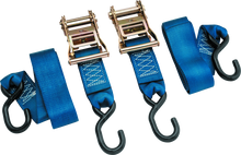 BikeMaster 2x84in Ratchet Tiedown Pair - Blue