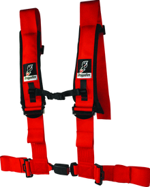 DragonFire Racing Harness- H-Style- 4-point- EZ-Adjust- 3in Buckle- Red