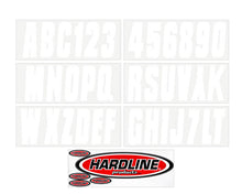 Hardline Boat Lettering Registration Kit 3 in. - 350 White Solid