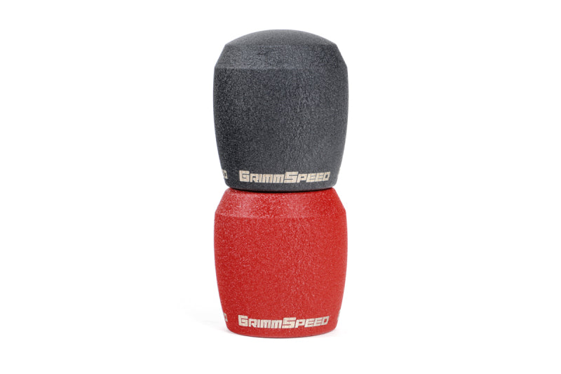 GrimmSpeed Stubby Shift Knob Stainless Steel Red - M12x1.25