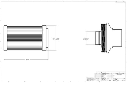 Aeromotive In-Line Filter - (AN -08 Male) 100 Micron Stainless Steel Element