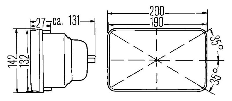 Hella Headlamp Insert Esh Fa Gn Mgs12 (Single)