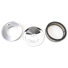 Edelbrock Air Cleaner Pro-Flo Series Round Steel Top Paper Element 10In Dia X 3 5In Chrome