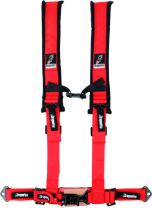 DragonFire Racing Harness- H-Style- 4-Point- 2in Buckle- Red