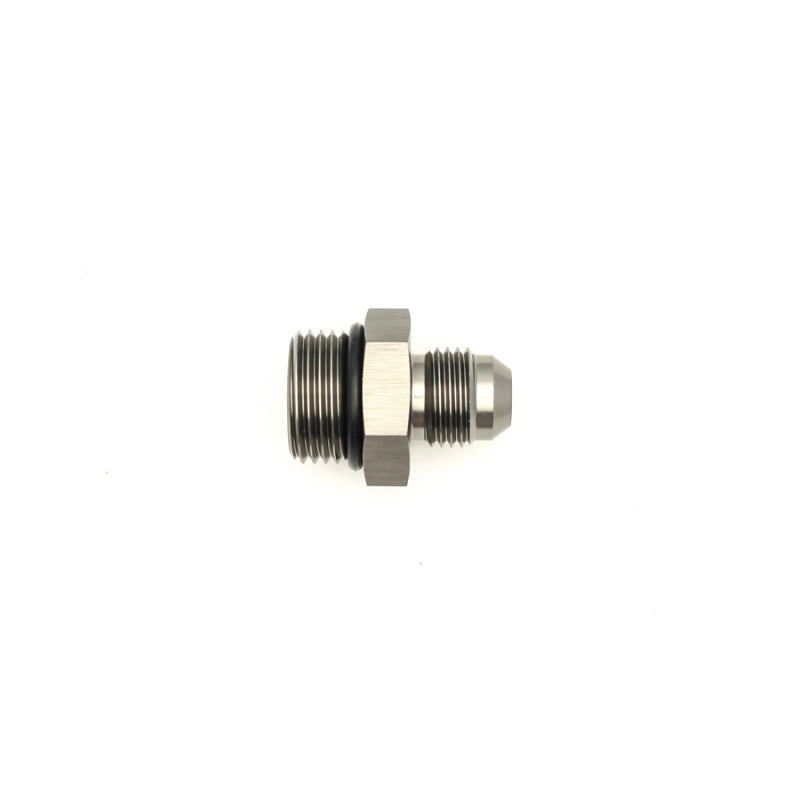 DeatschWerks 8AN ORB Male to 6AN Male Flare Adapter (Incl O-Ring) - Anodized Matte Black